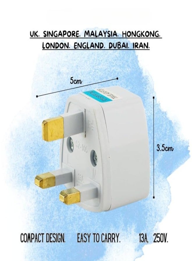 Nirvair Type-G Plug Adapter UK Converter - (1pcs) India to UK Plug Adaptor for Hong Kong, UAE, Dubai, Singapore England Universal Travel Adapter Power Plug (Pack of 1) (2) - Image 4